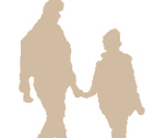 family 5 people walking 