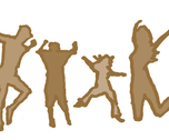 jumping family people active